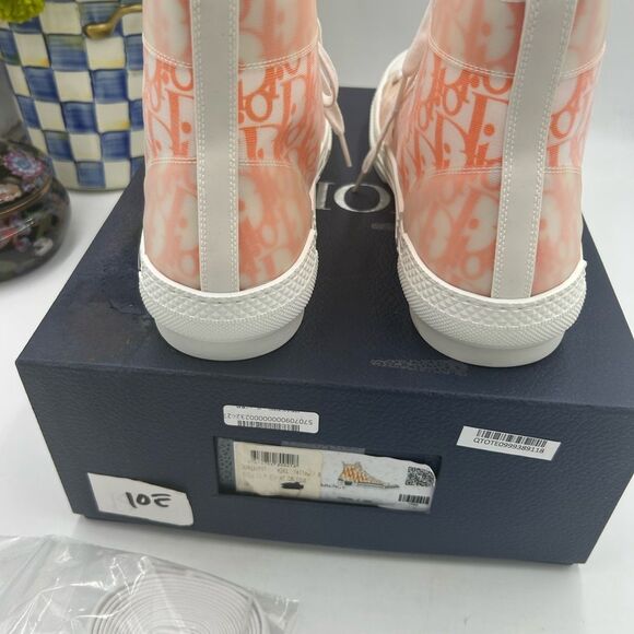 Men's Dior B 23 high top oblique sneakers size 45 made in Italy - Picture 10 of 13
